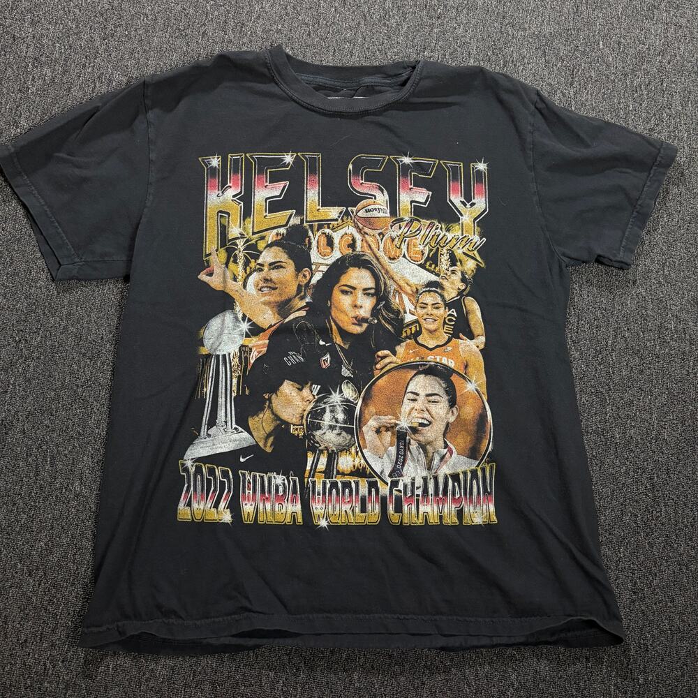 Vintage Y2k Kelsey Plum World Champion Wnba Rap Graphic Tee Large